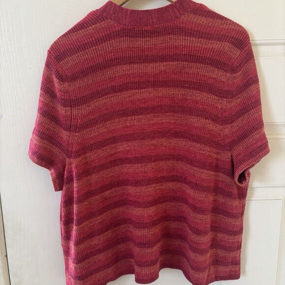 Lane Bryant Womens Cardigan SZ 18/20 Open Front Colorful Bohemian Coastal Preppy - Picture 7 of 10